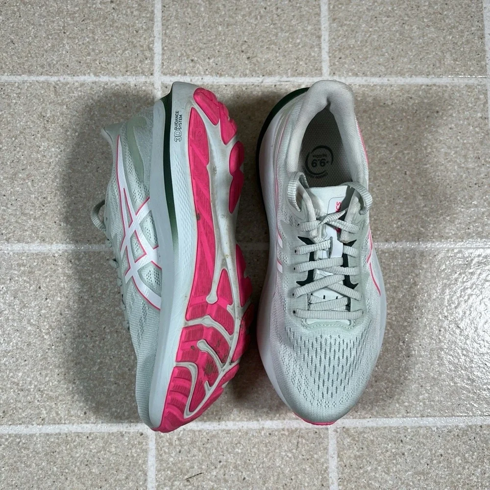 Asics GT-2000 12 Shoes Womens Sz 7 Pure Aqua Pink Mesh Lace Up Sneakers 1012B506